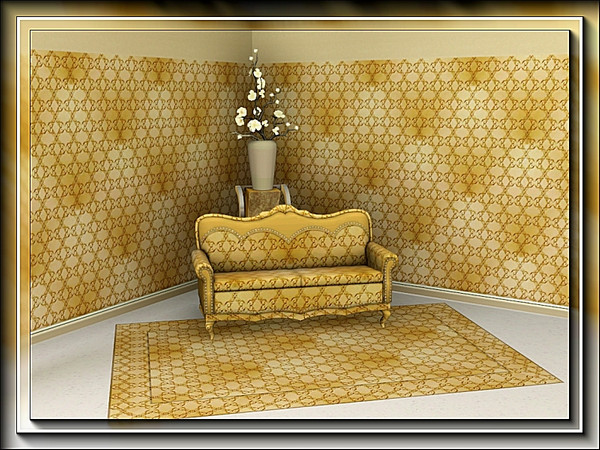 Sims 3 — marcorse_retro diamond gold pattern by marcorse — Diamond and cross shapes in an allover retro design with a