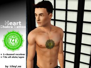Sims 3 — Heart (Anahata) Chakra Tattoo by AlleyLee by alleylee2 — The Anahata chakra, also known as the Heart chakra, is