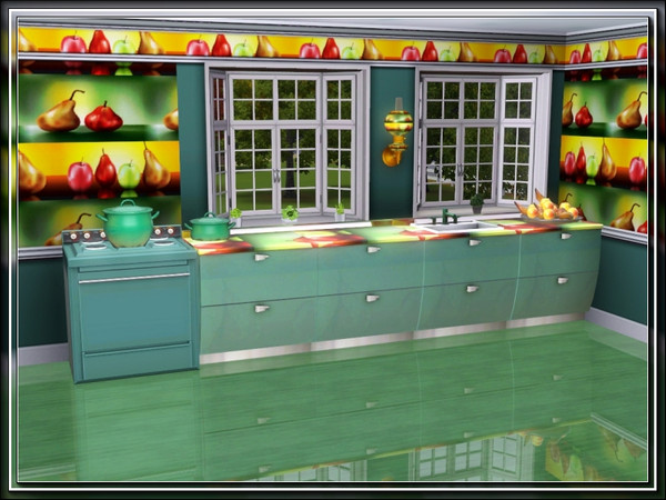 Sims 3 — marcorse_pome fruits pattern by marcorse — Brightly coloured pome fruits [Apples and Pears] in a horizontal