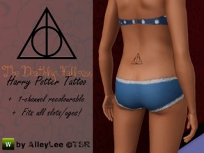 Sims 3 — Deathly Hallows Tattoo by AlleyLee by alleylee2 — The symbol of the Deathly Hallows, from the Harry Potter book