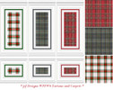 Sims 2 — jsfDesignsWPFW6TartanPlaids by jsf — White, fully wainscotted, panels hold Tartan plaids in red, blue, and red