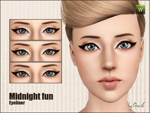 Sims 3 — Midnight fun eyeliner by Gosik — New eyeliner for your female sims in every age (teens, adults and elders). It