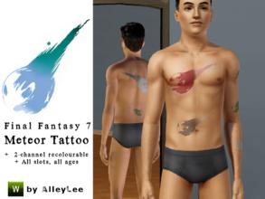 Sims 3 — FFVII Meteor Tattoo by AlleyLee by alleylee2 — The meteor, made famous by Final Fantasy VII! In a beautiful