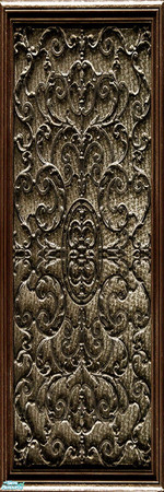 Sims 2 — Ornatepanel3 by WelshWitch — Beautiful wood panels with ornate metalwork, suitable for any sim home, castle or