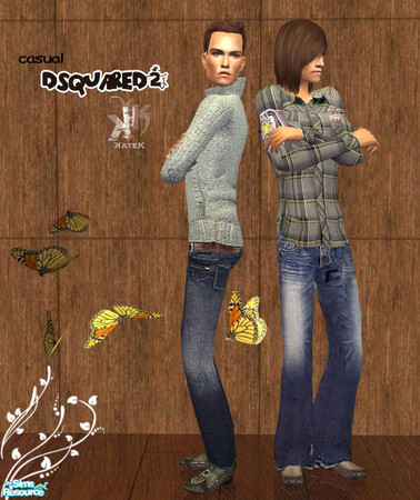 Sims 2 — DSQUARED casual by K@ — DSQUARED casual set for adult guys!