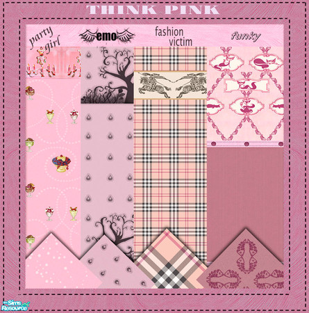 Sims 2 — Think pink by prank222 — Different walls and caperts for different sim-girls:)