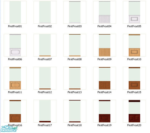 Sims 2 — First Frost by gil_shalos — A set of 20 walls painted First Frost(from the Dulux Light and Space range)with a