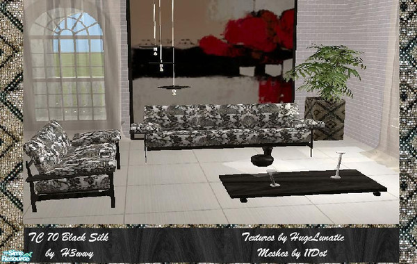 Sims 2 — TC 70 Black Silk by H3wwy — Texture challenge 70, a classy modern room to please your metropolitan Sims