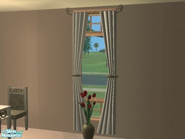 Sims 2 — Suave Dining - Single Curtains by EarthGoddess54 — This is a recolor of my Petunia Single Curtains mesh. For