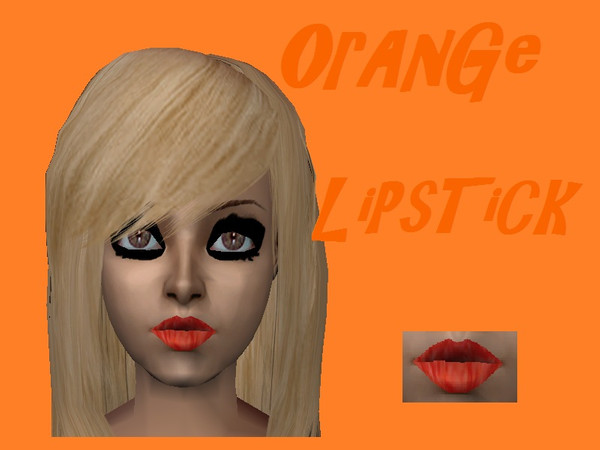 Sims 2 — Glorious Red Lipstick by staceylynmay2 — Orange lipstick for Toddler - Adult Female only.