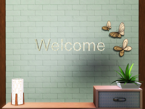 Sims 3 — White Brick by Angela — Brick Pattern, made with the TSRW Pattern tool