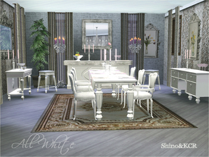 Sims 3 — Elegant Dining by ShinoKCR — Here comes an elegant and luxory Diningroom in white and wood including 2