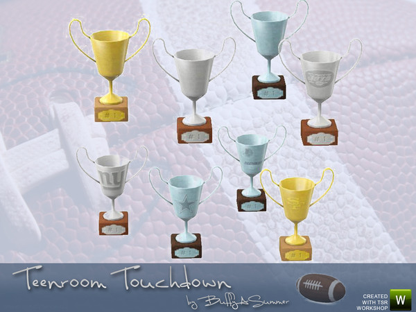 Sims 3 — Touchdown Trophy 1 by BuffSumm — Created by BuffSumm @ TSR Part of the *Teenroom Touchdown* ***TSRAA***