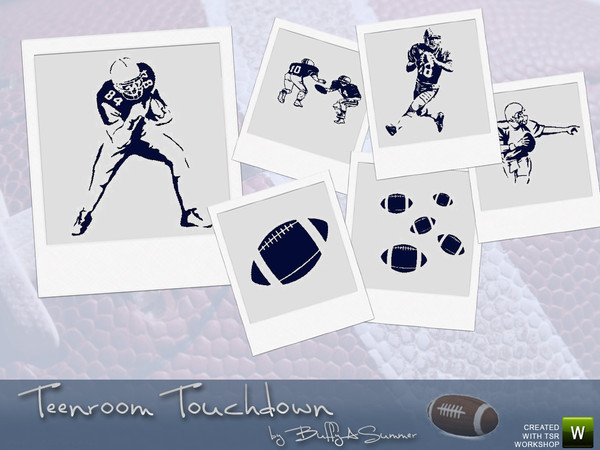 Sims 3 — Touchdown Wallsticker by BuffSumm — Created by BuffSumm @ TSR Part of the *Teenroom Touchdown* ***TSRAA***