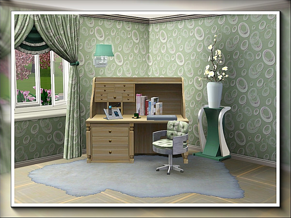 Sims 3 — marcorse_green orbits pattern by marcorse — Elliptical orbits in green and white are the focus of this random