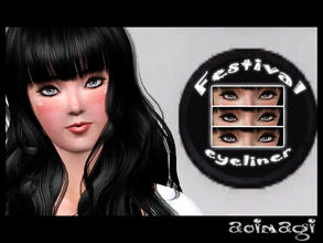 Sims 3 — Festival Eyeliner by AB_Creations — Festival Eyeliner T - E by Aaron Beerling - Lower eyeliner and eyelash! -