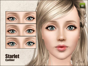 Sims 3 — Starlet eyeliner by Gosik — New eyeliner for your female sims in every age (teens, adults and elders). It has 2