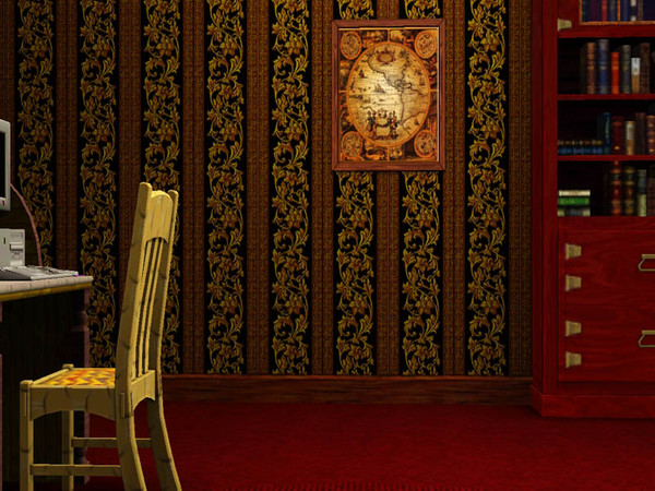 Sims 3 — Cartography Wall Hanging by Eboluh — Cartography for all the steampunks, geography and historians out there!