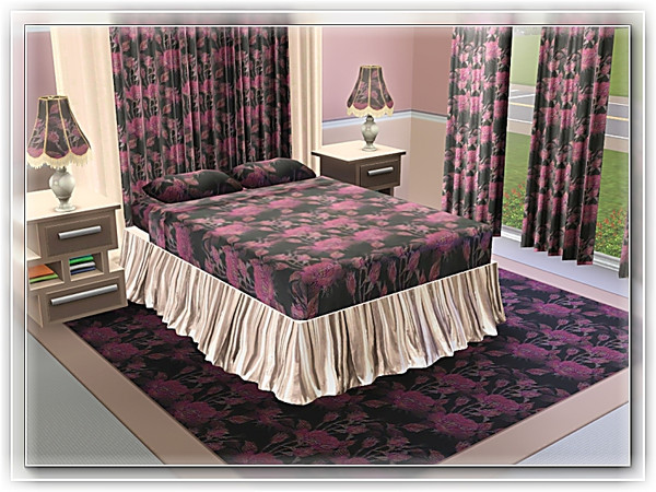 Sims 3 — marcorse_rose grunge pattern by marcorse — A rather grungey looking wallpaper design, of pink roses on a dark