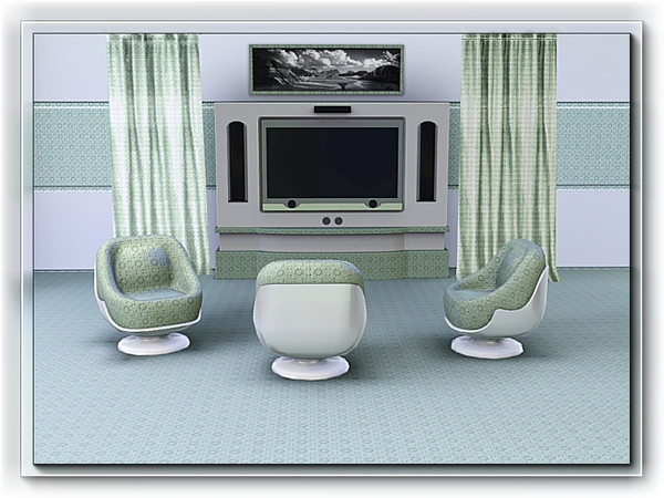 Sims 3 — marcorse_carpet green star square pattern by marcorse — A very subdued design of star and square shapes in soft