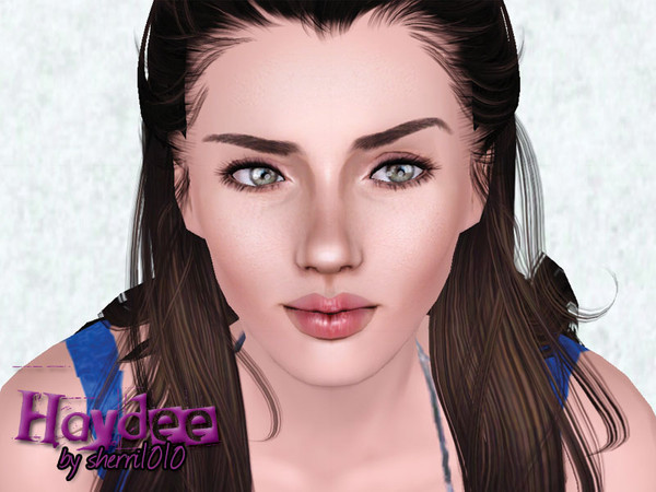 Sims 3 — Haydee by sherri10102 — Thick, dark eyebrows. I simply love them! Since I haven't done any female sim with such