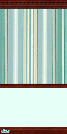 Sims 2 — Spring Stripes Fresh in Dark Wood by kaate — A fresh new paint in gentle blues combined with natural wood. Also