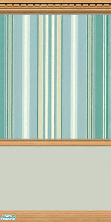Sims 2 — Spring Stripes Original in Light Wood by kaate — A fresh new paint in gentle blues combined with natural wood.