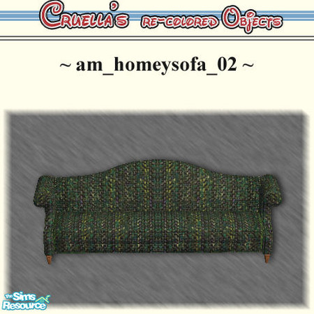 Sims 2 — am_HomeySofa - Am Homeysofa 02 by Cruella — Green