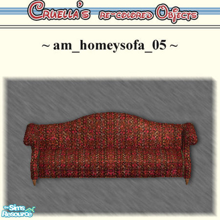 Sims 2 — am_HomeySofa - Am Homeysofa 05 by Cruella — Red