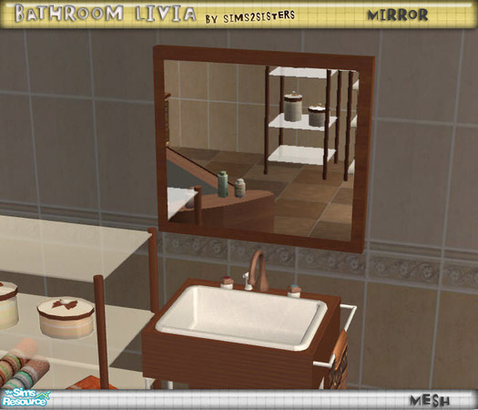 Sims 2 — S2S BathRoom Livia - Mirror - Mesh by sims2sisters — 