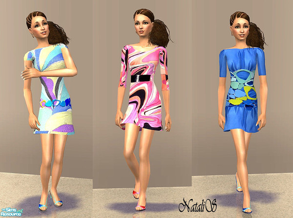 Sims 2 — NS teen set Pucci inspired . by Natalis — Cute dress for teenagers are created under impression from