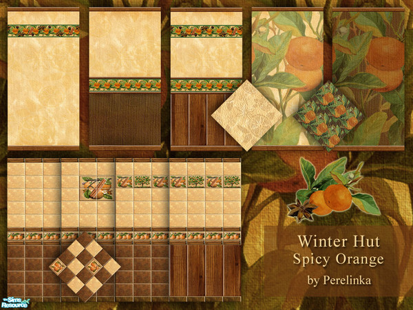 Sims 2 — SPICY ORANGE by perelinka — Another set from my 4SeasonSeries (I think you remember Summer Garden-Ripe
