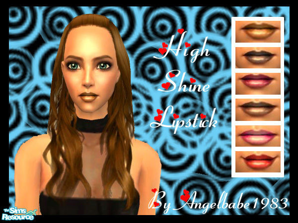 Sims 2 — High Shine Lipstick Set by Angelbabe1983 — Here is another Lipstick Set - comes in 6 different colours. Enjoy!