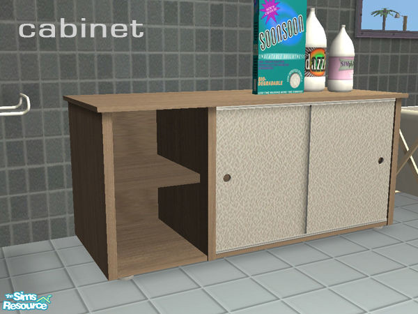 Sims 2 — Lancaster Laundry recol01 - Cabinet by Padre — A recolour of the Lancaster Laundry set in blues and touches of