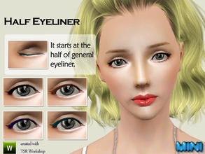 Sims 3 — Half Eyeliner by MINISZ — I made this eyeliner differently from other general eyeliner. The special thing is