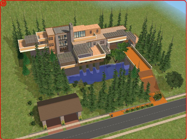 Sims 2 — Cliffside Mansion by RamboRocky90 — Renovation of my old house. Enjoy, and furnishing it.