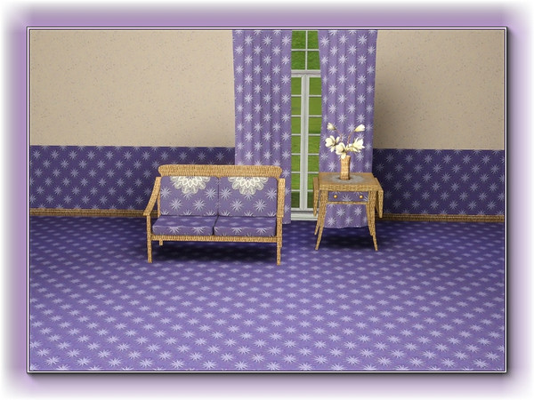 Sims 3 — marcorse_carpet stardots pattern by marcorse — Stars and dots are the feature of this almost purple carpet