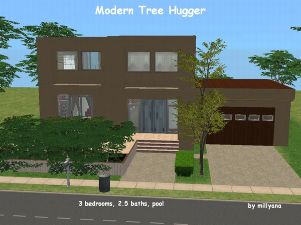 Sims 2 — Modern Tree Hugger by millyana — Trees provide oxygen, shade, negative ions, and a lovely rustling sound when