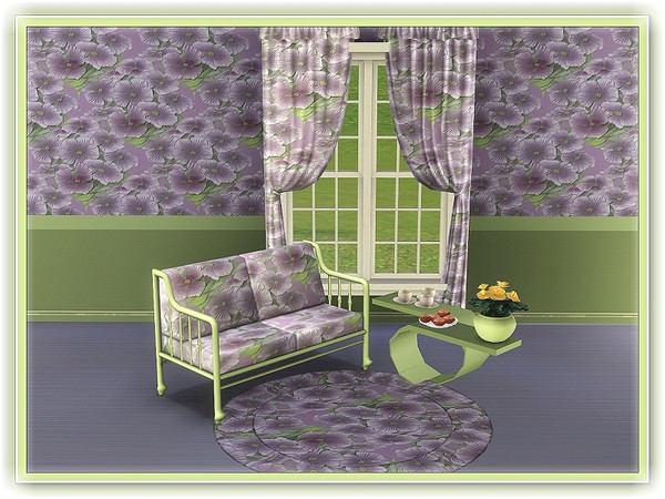Sims 3 — marcorse_cineraria pattern by marcorse — A sea of pale purple cineraria flowers makes up this simple repeat
