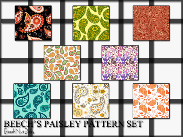 Sims 3 — Beech's Paisley Patterns by BeechNutBaby2 — Some lovely paisley patterns for you for this summer season pattern