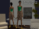 Sims 2 — We Can Burn Brighter by txprincessshan2 — Emerald-green bustier + Lace Skirt + Bright Yellow Pumps