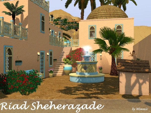 Sims 3 — Riad Scheherazade by Wimmie — Hello, this is a new lot for Al Simhara. I tried to built it in a arabian style.
