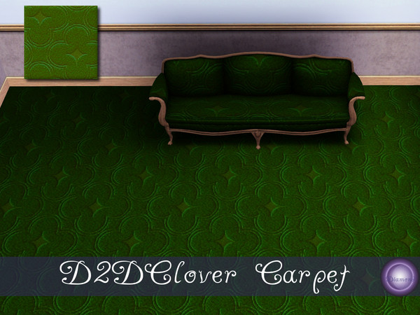 Sims 3 — D2DClover Carpet by D2Diamond — Clover carpet looks great on any floor, rug or even a sofa or chair. Designed by
