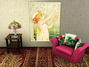 Sims 3 — Vintage Absinthe Poster by tupelohoney2008 — Beautiful Art Nouveau Absinthe Poster