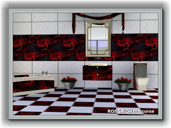 Sims 3 — Rose Rich pattern by marcorse — What could be more universally beautiful than a deep, rich red rose? This one is
