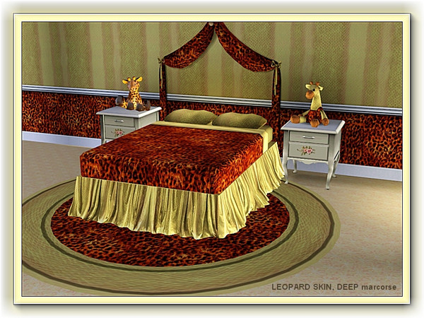 Sims 3 — Leopard Skin Deep pattern by marcorse — A slightly textured leopard skin pattern, in a dark variation.