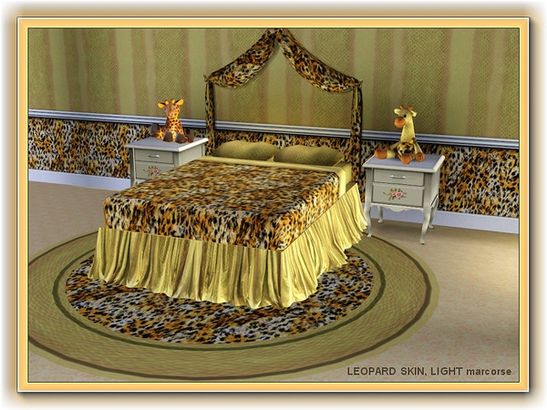 Sims 3 — Leopard Skin Lite pattern by marcorse — A slightly textured leopard skin in a pale variation.
