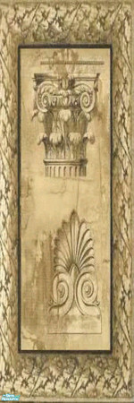 Sims 2 — Davinci Walls - Davinci2 by WelshWitch — Beautiful,Classical, Italian marble walls with the art of Davinci. Set