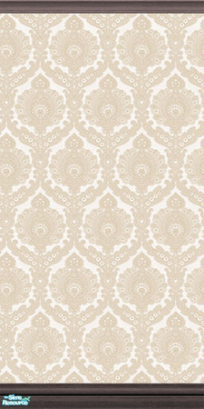 Sims 2 — Asiana Kitsch Recol 03 - Asiana Gold Wallpaper by Padre — Asiana kitsch in light timbers, medium brown fabrics