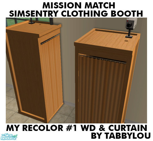Sims 2 — TL - MM SimSentryClothingBooth Recolor01AllWd by TabbyLou — My Recolor #1 Wood & Curtain in Recolor of Base